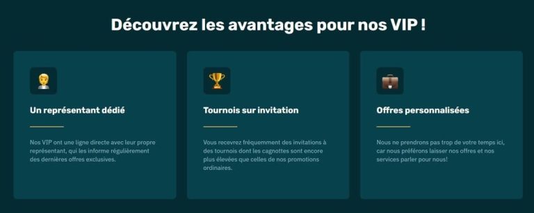 Arcanebet Casino avantages VIP