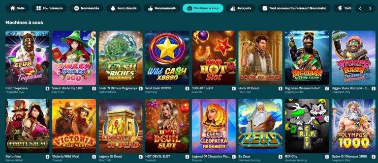 Arcanebet Casino machines à sous