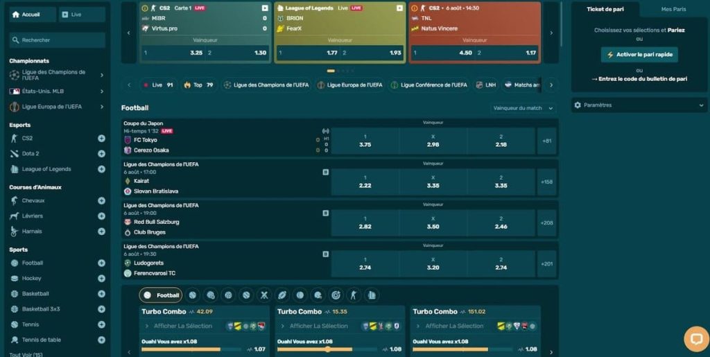 Arcanebet Casino paris sportifs